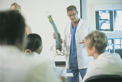 doctor and students